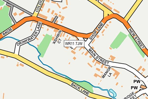 WR11 7JW map - OS OpenMap – Local (Ordnance Survey) WR11 7JW map - OS OpenMap – Local (Ordnance Survey)