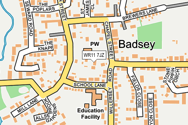 WR11 7JZ map - OS OpenMap – Local (Ordnance Survey) WR11 7JZ map - OS OpenMap – Local (Ordnance Survey)