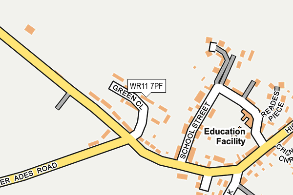 WR11 7PF map - OS OpenMap – Local (Ordnance Survey) WR11 7PF map - OS OpenMap – Local (Ordnance Survey)