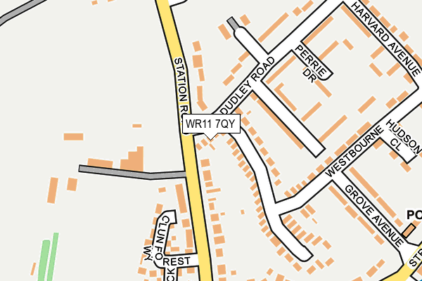 WR11 7QY map - OS OpenMap – Local (Ordnance Survey) WR11 7QY map - OS OpenMap – Local (Ordnance Survey)