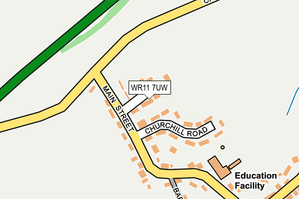 WR11 7UW map - OS OpenMap – Local (Ordnance Survey) WR11 7UW map - OS OpenMap – Local (Ordnance Survey)