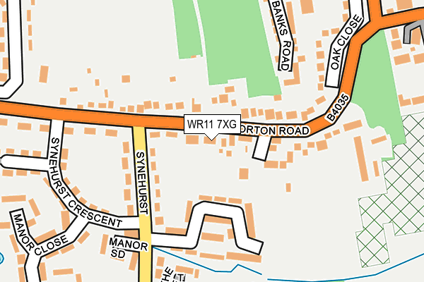 WR11 7XG map - OS OpenMap – Local (Ordnance Survey) WR11 7XG map - OS OpenMap – Local (Ordnance Survey)