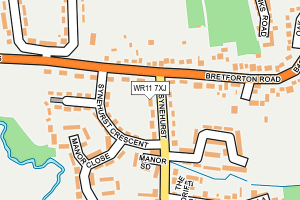 WR11 7XJ map - OS OpenMap – Local (Ordnance Survey) WR11 7XJ map - OS OpenMap – Local (Ordnance Survey)
