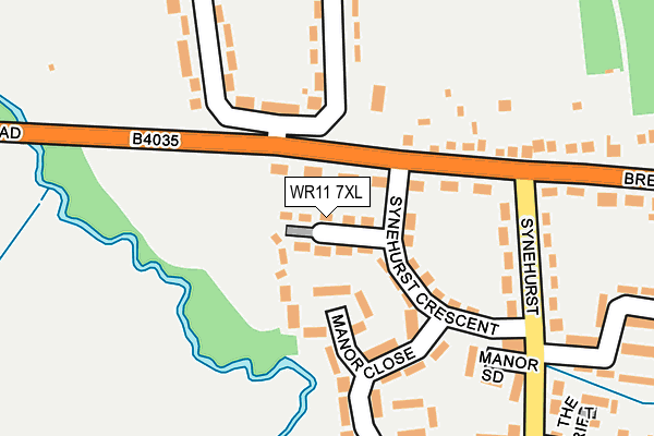 WR11 7XL map - OS OpenMap – Local (Ordnance Survey) WR11 7XL map - OS OpenMap – Local (Ordnance Survey)