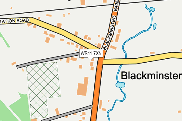 WR11 7XN map - OS OpenMap – Local (Ordnance Survey) WR11 7XN map - OS OpenMap – Local (Ordnance Survey)