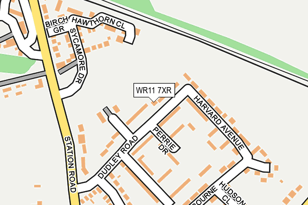 WR11 7XR map - OS OpenMap – Local (Ordnance Survey) WR11 7XR map - OS OpenMap – Local (Ordnance Survey)