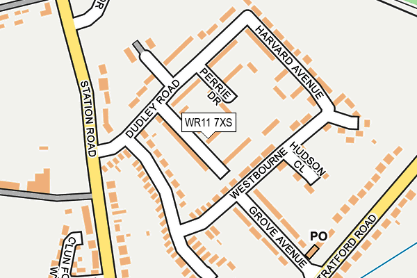 WR11 7XS map - OS OpenMap – Local (Ordnance Survey) WR11 7XS map - OS OpenMap – Local (Ordnance Survey)
