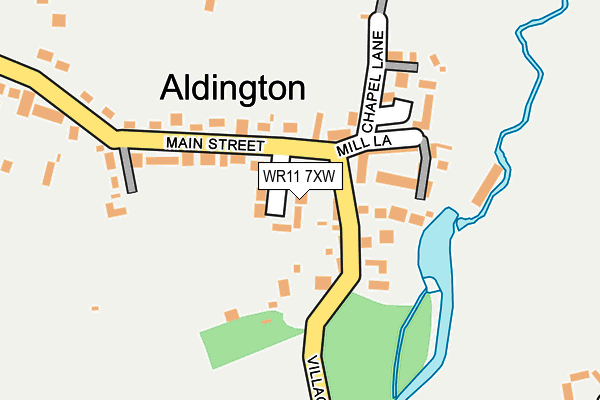 WR11 7XW map - OS OpenMap – Local (Ordnance Survey) WR11 7XW map - OS OpenMap – Local (Ordnance Survey)