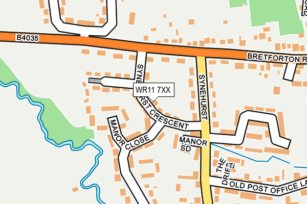WR11 7XX map - OS OpenMap – Local (Ordnance Survey) WR11 7XX map - OS OpenMap – Local (Ordnance Survey)