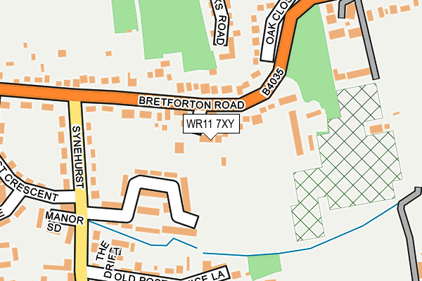 WR11 7XY map - OS OpenMap – Local (Ordnance Survey) WR11 7XY map - OS OpenMap – Local (Ordnance Survey)