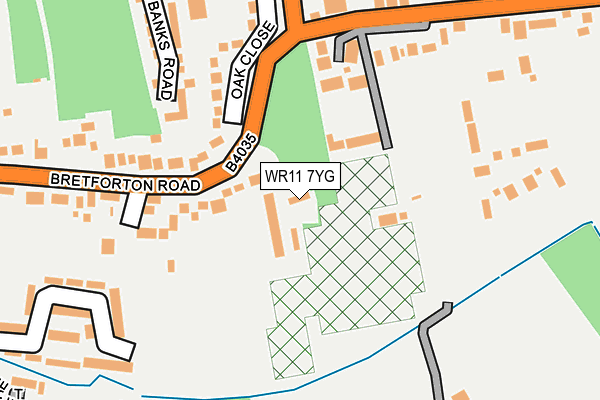 WR11 7YG map - OS OpenMap – Local (Ordnance Survey) WR11 7YG map - OS OpenMap – Local (Ordnance Survey)