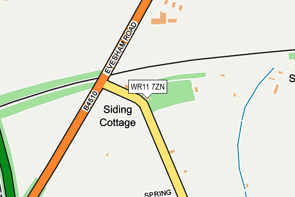WR11 7ZN map - OS OpenMap – Local (Ordnance Survey) WR11 7ZN map - OS OpenMap – Local (Ordnance Survey)