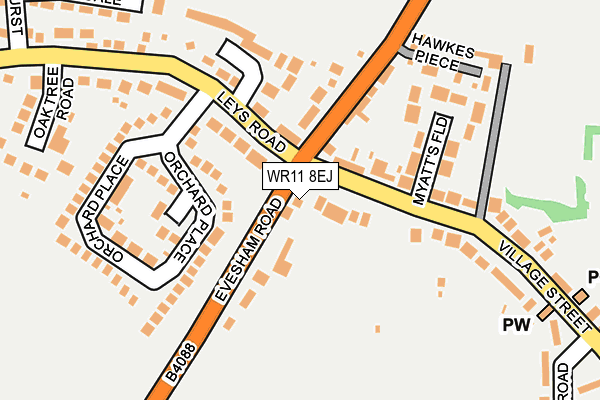 WR11 8EJ map - OS OpenMap – Local (Ordnance Survey) WR11 8EJ map - OS OpenMap – Local (Ordnance Survey)