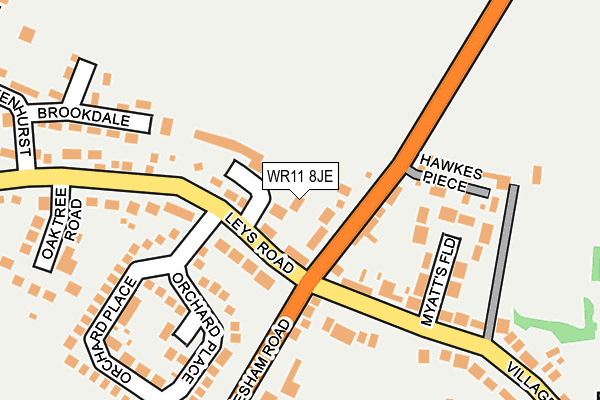 WR11 8JE map - OS OpenMap – Local (Ordnance Survey) WR11 8JE map - OS OpenMap – Local (Ordnance Survey)