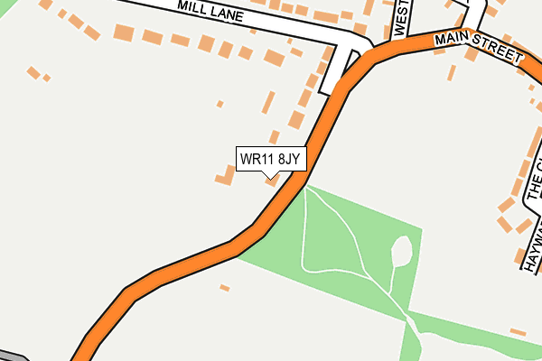 WR11 8JY map - OS OpenMap – Local (Ordnance Survey) WR11 8JY map - OS OpenMap – Local (Ordnance Survey)