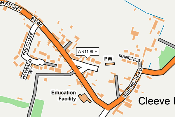 WR11 8LE map - OS OpenMap – Local (Ordnance Survey) WR11 8LE map - OS OpenMap – Local (Ordnance Survey)