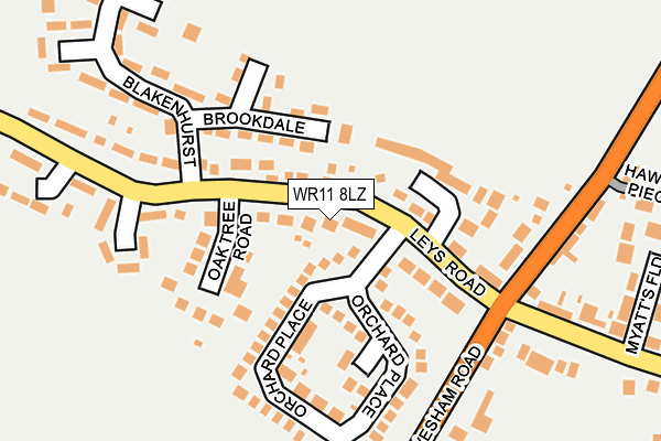 WR11 8LZ map - OS OpenMap – Local (Ordnance Survey) WR11 8LZ map - OS OpenMap – Local (Ordnance Survey)