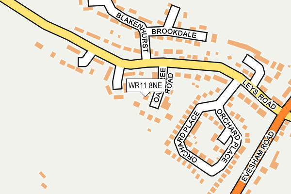 WR11 8NE map - OS OpenMap – Local (Ordnance Survey) WR11 8NE map - OS OpenMap – Local (Ordnance Survey)