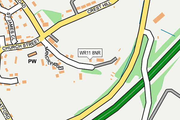 WR11 8NR map - OS OpenMap – Local (Ordnance Survey) WR11 8NR map - OS OpenMap – Local (Ordnance Survey)
