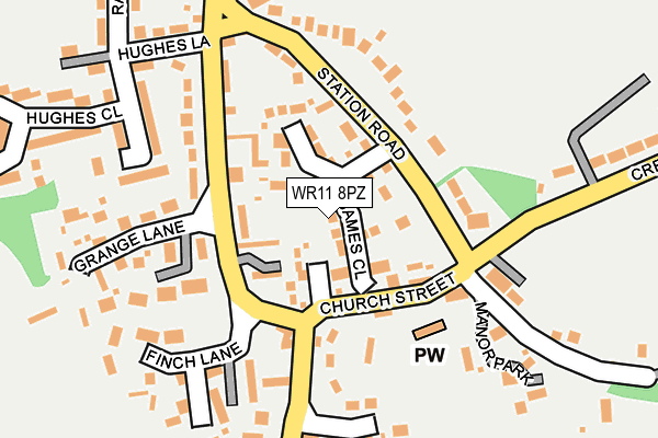WR11 8PZ map - OS OpenMap – Local (Ordnance Survey) WR11 8PZ map - OS OpenMap – Local (Ordnance Survey)