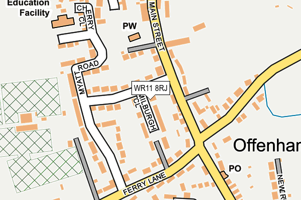 WR11 8RJ map - OS OpenMap – Local (Ordnance Survey) WR11 8RJ map - OS OpenMap – Local (Ordnance Survey)