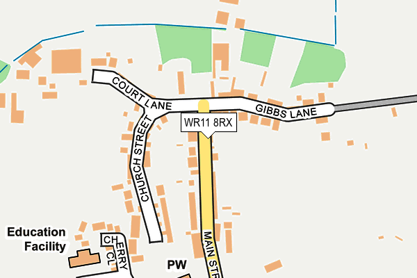 WR11 8RX map - OS OpenMap – Local (Ordnance Survey) WR11 8RX map - OS OpenMap – Local (Ordnance Survey)
