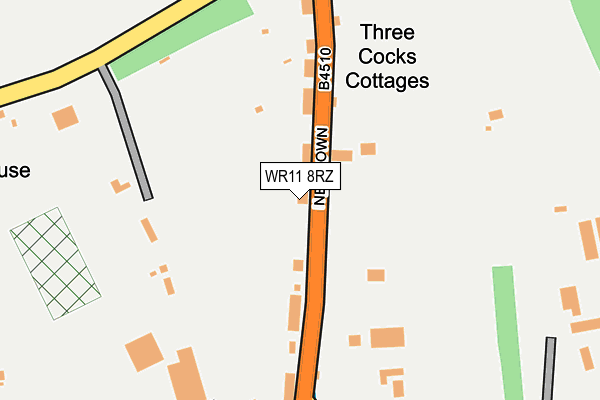 WR11 8RZ map - OS OpenMap – Local (Ordnance Survey) WR11 8RZ map - OS OpenMap – Local (Ordnance Survey)