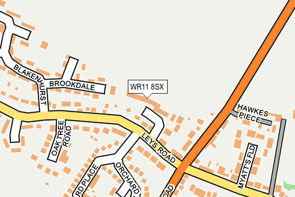 WR11 8SX map - OS OpenMap – Local (Ordnance Survey) WR11 8SX map - OS OpenMap – Local (Ordnance Survey)
