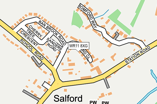 WR11 8XG map - OS OpenMap – Local (Ordnance Survey) WR11 8XG map - OS OpenMap – Local (Ordnance Survey)