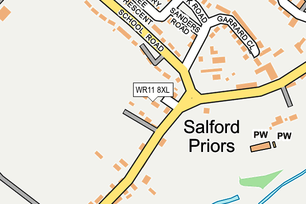 WR11 8XL map - OS OpenMap – Local (Ordnance Survey)