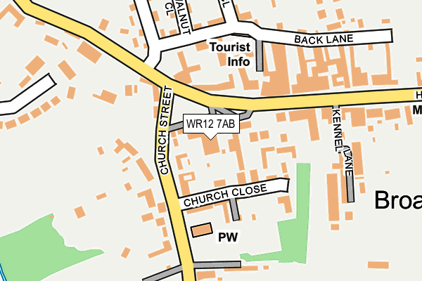 WR12 7AB map - OS OpenMap – Local (Ordnance Survey) WR12 7AB map - OS OpenMap – Local (Ordnance Survey)