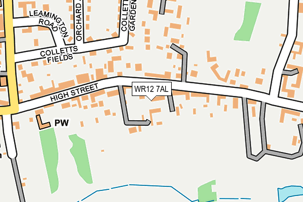 WR12 7AL map - OS OpenMap – Local (Ordnance Survey) WR12 7AL map - OS OpenMap – Local (Ordnance Survey)