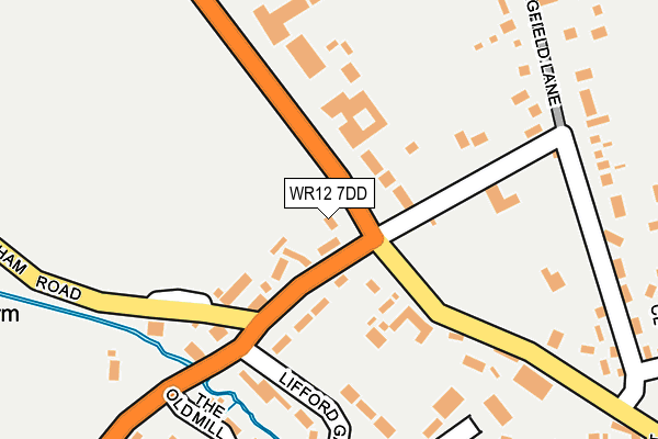 WR12 7DD map - OS OpenMap – Local (Ordnance Survey) WR12 7DD map - OS OpenMap – Local (Ordnance Survey)
