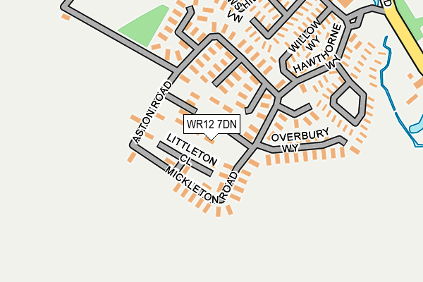 WR12 7DN map - OS OpenMap – Local (Ordnance Survey) WR12 7DN map - OS OpenMap – Local (Ordnance Survey)