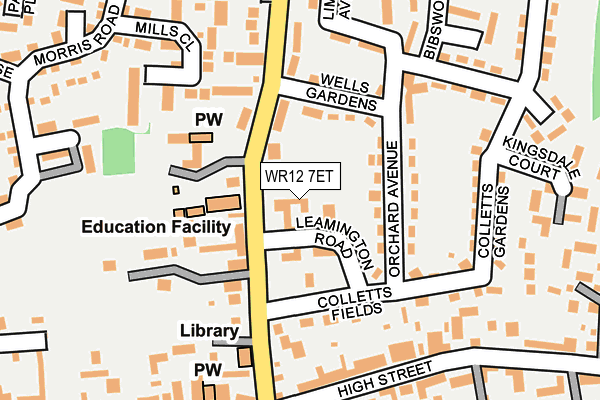 WR12 7ET map - OS OpenMap – Local (Ordnance Survey) WR12 7ET map - OS OpenMap – Local (Ordnance Survey)