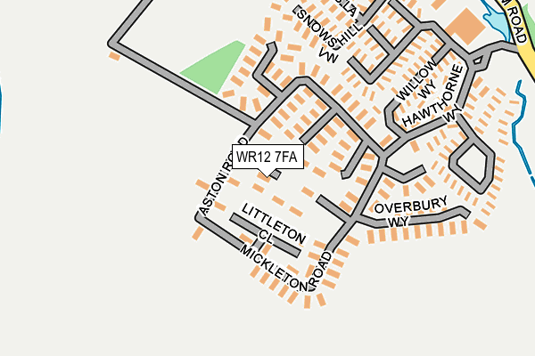 WR12 7FA map - OS OpenMap – Local (Ordnance Survey) WR12 7FA map - OS OpenMap – Local (Ordnance Survey)