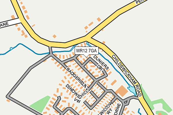 WR12 7GA map - OS OpenMap – Local (Ordnance Survey) WR12 7GA map - OS OpenMap – Local (Ordnance Survey)