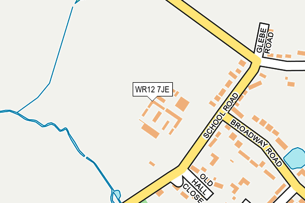 WR12 7JE map - OS OpenMap – Local (Ordnance Survey) WR12 7JE map - OS OpenMap – Local (Ordnance Survey)