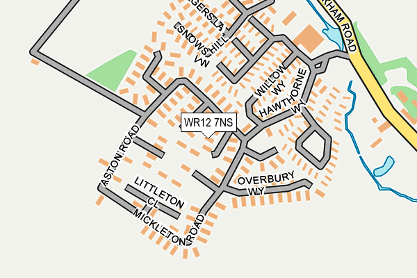 WR12 7NS map - OS OpenMap – Local (Ordnance Survey) WR12 7NS map - OS OpenMap – Local (Ordnance Survey)