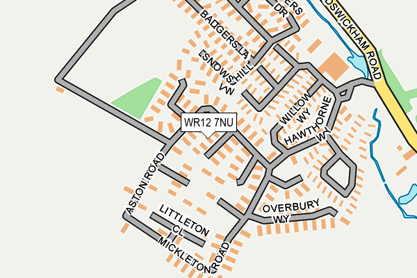 WR12 7NU map - OS OpenMap – Local (Ordnance Survey) WR12 7NU map - OS OpenMap – Local (Ordnance Survey)