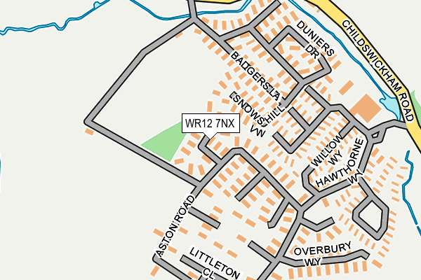 WR12 7NX map - OS OpenMap – Local (Ordnance Survey) WR12 7NX map - OS OpenMap – Local (Ordnance Survey)
