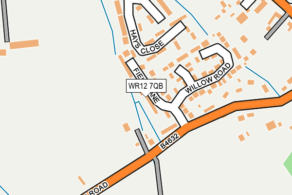 WR12 7QB map - OS OpenMap – Local (Ordnance Survey) WR12 7QB map - OS OpenMap – Local (Ordnance Survey)