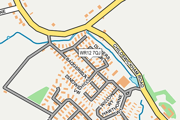 WR12 7QJ map - OS OpenMap – Local (Ordnance Survey) WR12 7QJ map - OS OpenMap – Local (Ordnance Survey)