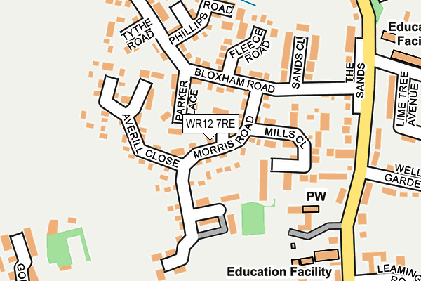 WR12 7RE map - OS OpenMap – Local (Ordnance Survey) WR12 7RE map - OS OpenMap – Local (Ordnance Survey)
