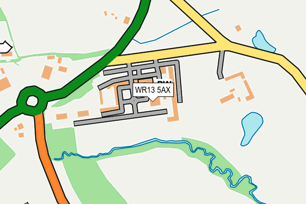WR13 5AX map - OS OpenMap – Local (Ordnance Survey) WR13 5AX map - OS OpenMap – Local (Ordnance Survey)