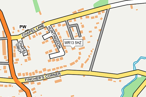 WR13 5HZ map - OS OpenMap – Local (Ordnance Survey) WR13 5HZ map - OS OpenMap – Local (Ordnance Survey)