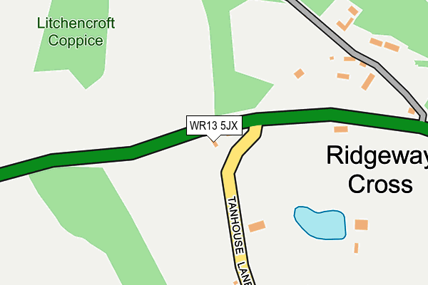 WR13 5JX map - OS OpenMap – Local (Ordnance Survey) WR13 5JX map - OS OpenMap – Local (Ordnance Survey)