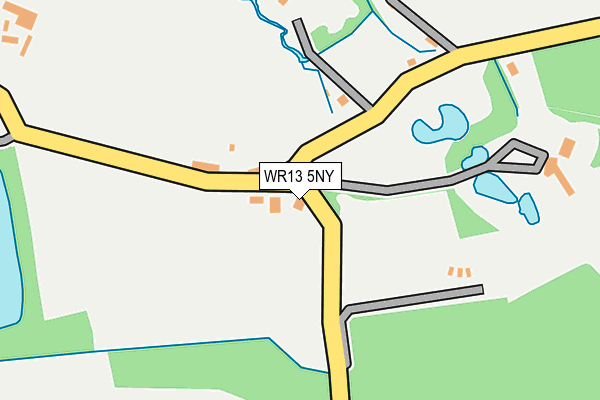 WR13 5NY map - OS OpenMap – Local (Ordnance Survey) WR13 5NY map - OS OpenMap – Local (Ordnance Survey)