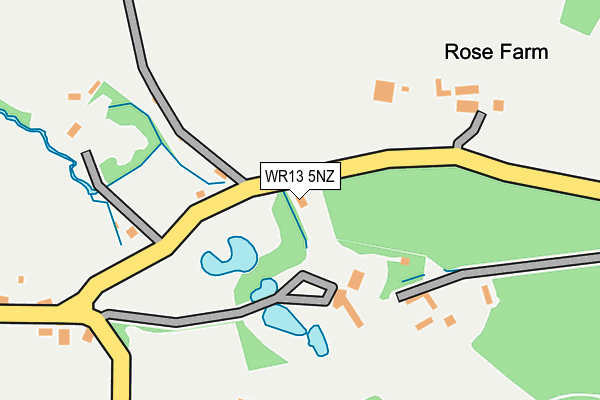 WR13 5NZ map - OS OpenMap – Local (Ordnance Survey) WR13 5NZ map - OS OpenMap – Local (Ordnance Survey)