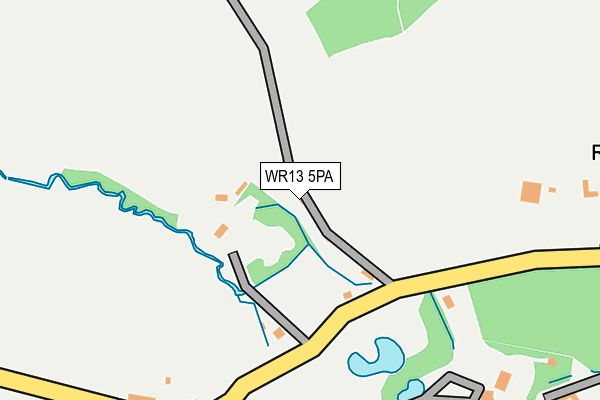 WR13 5PA map - OS OpenMap – Local (Ordnance Survey) WR13 5PA map - OS OpenMap – Local (Ordnance Survey)
